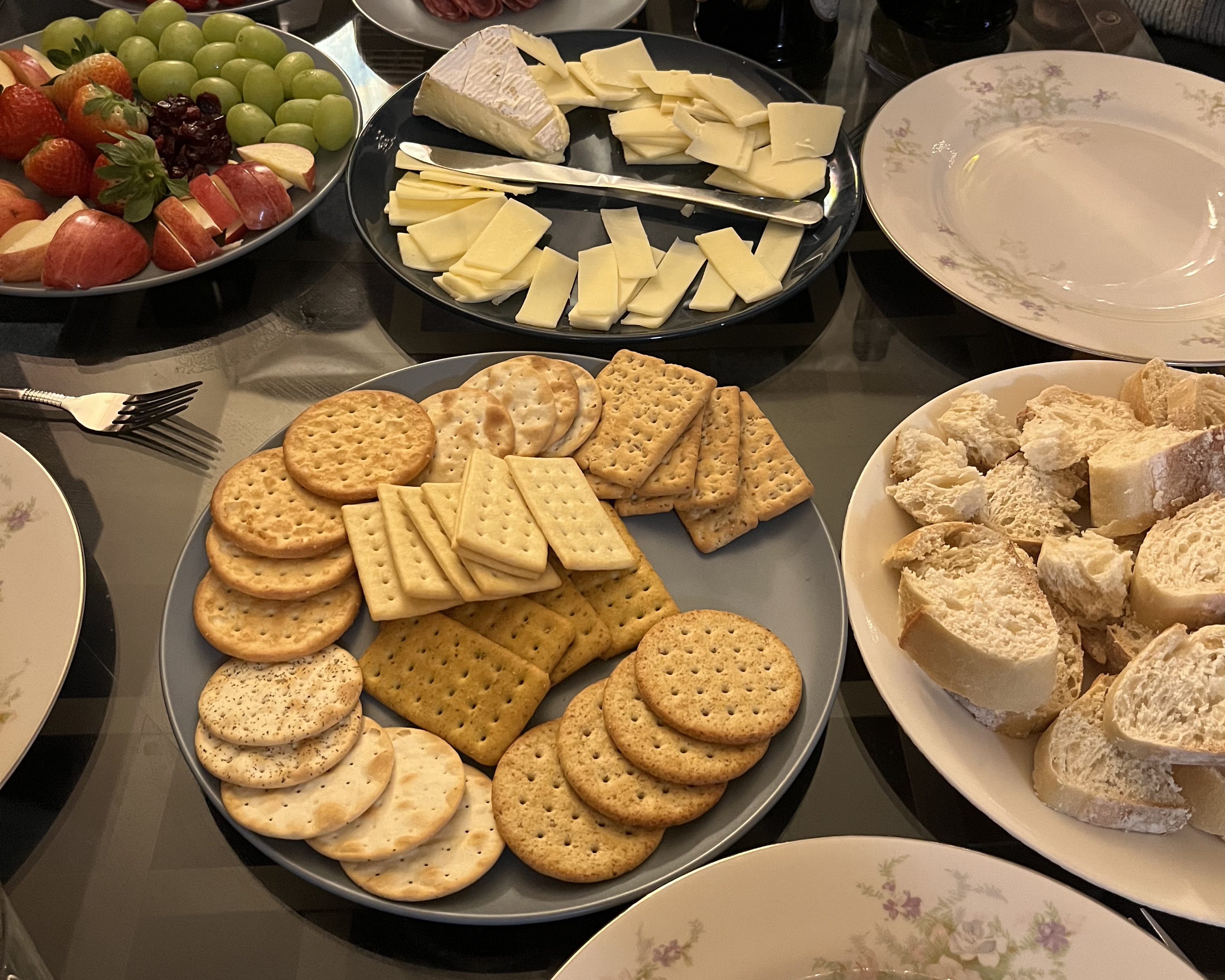 Assortment of snacks on a table.
