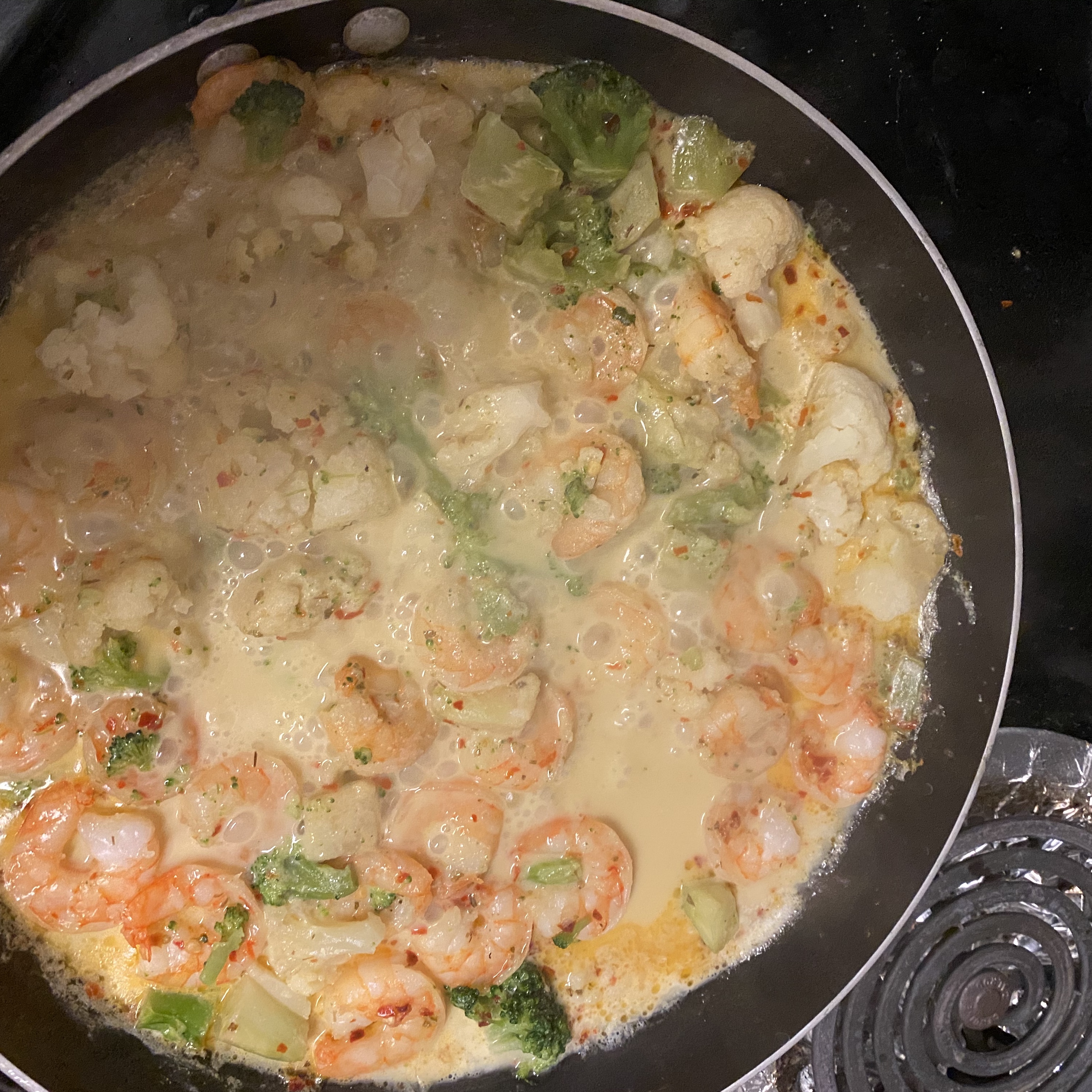 cooking shrimp