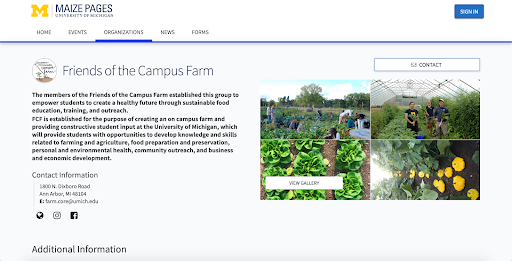 Friends of the Farm webpage