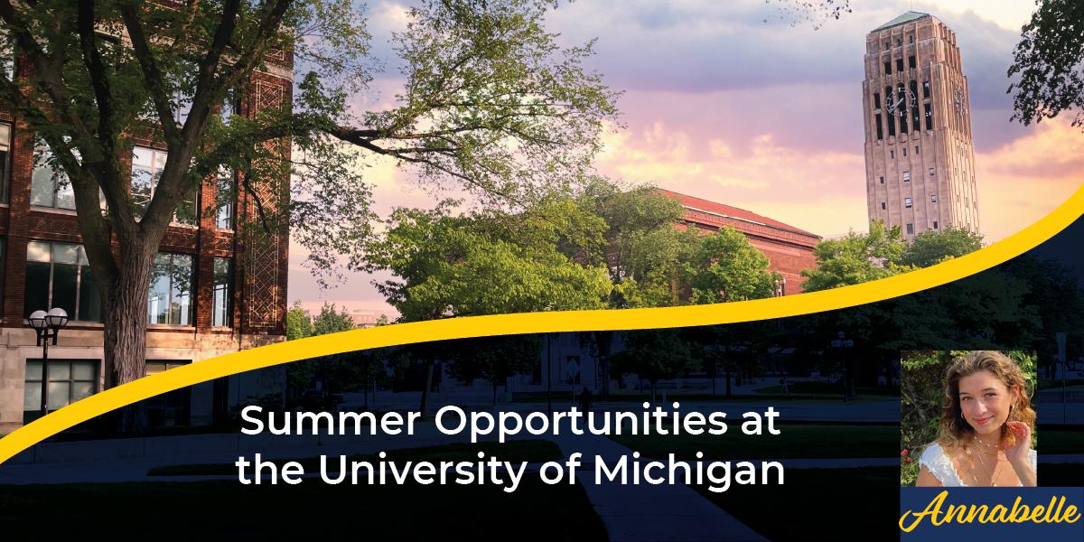 Summer Opportunities at the University of Michigan