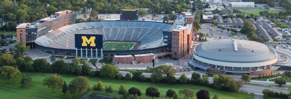 Aerial view of Michigan Stadium