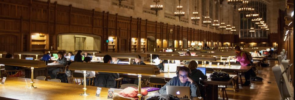 Students studying in the Law School's Reading Room